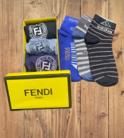 FENDI 3 Piece Mash Fabric Boxer+3 Pairs of Socks